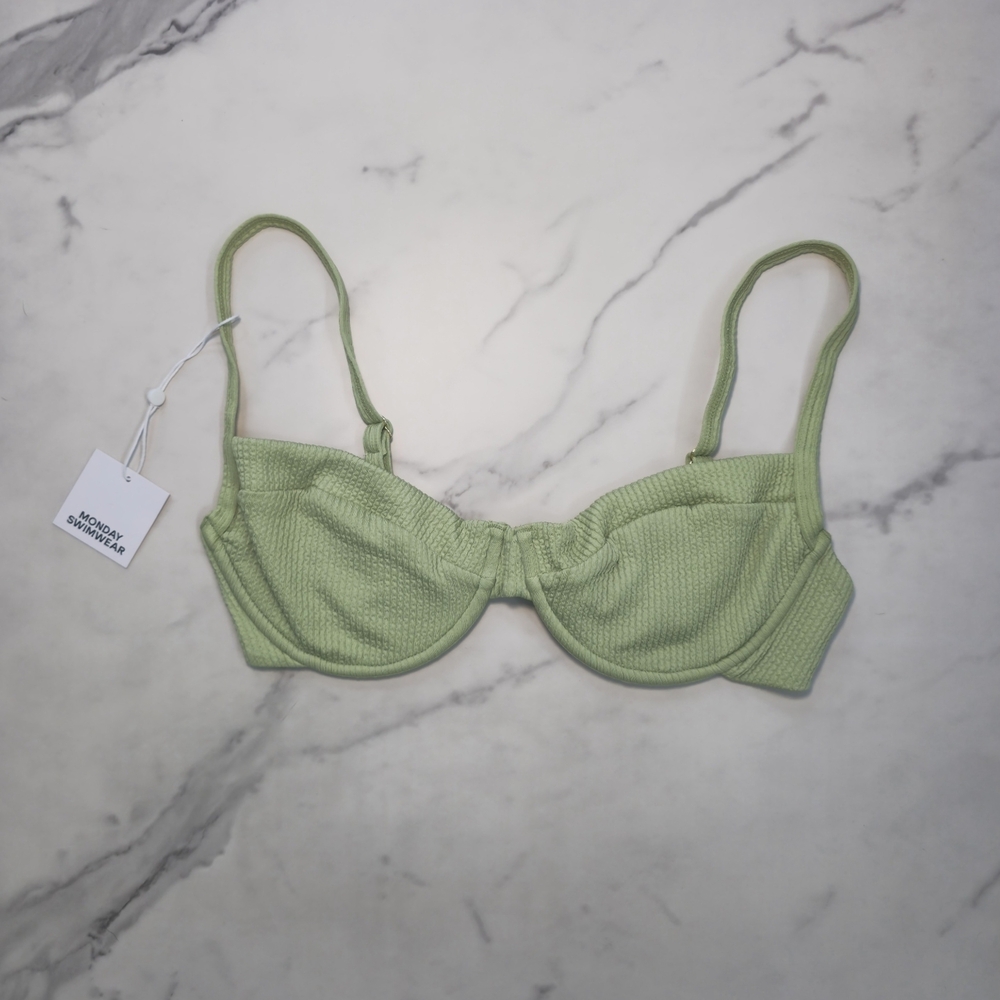 Monday Swimwear Green Balconette Bikini